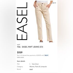 736: EASEL NWT JEANS (C1)